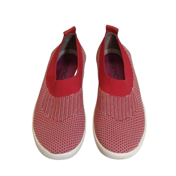✅Bionica Merigold RED Knit Slip-On Walking Shoes Women's 8.5 Comfort Sneakers👟 - Picture 4 of 11